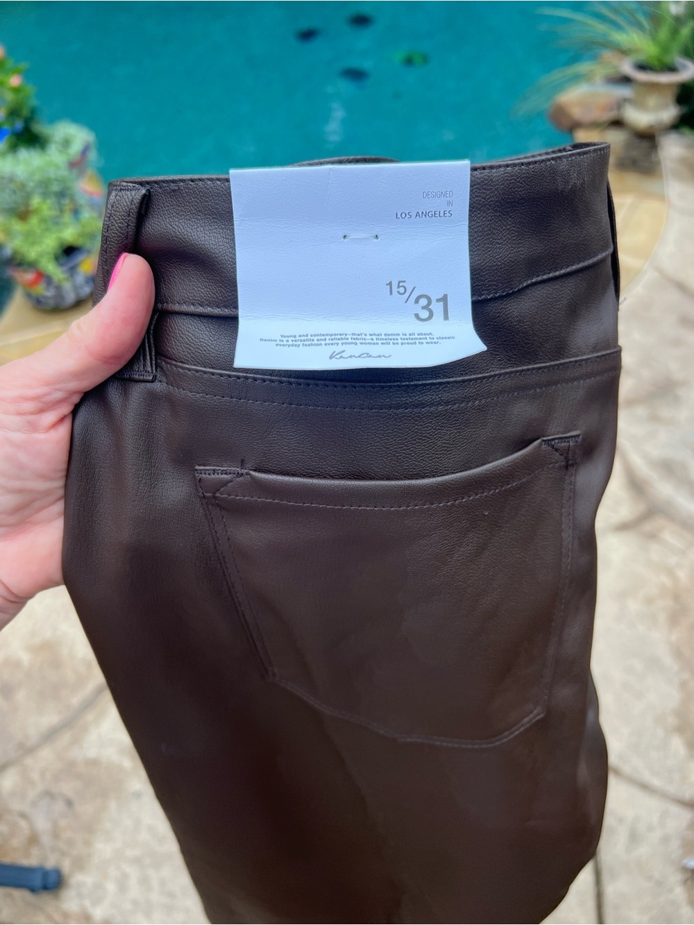 KanCan Brown Pleather Pants